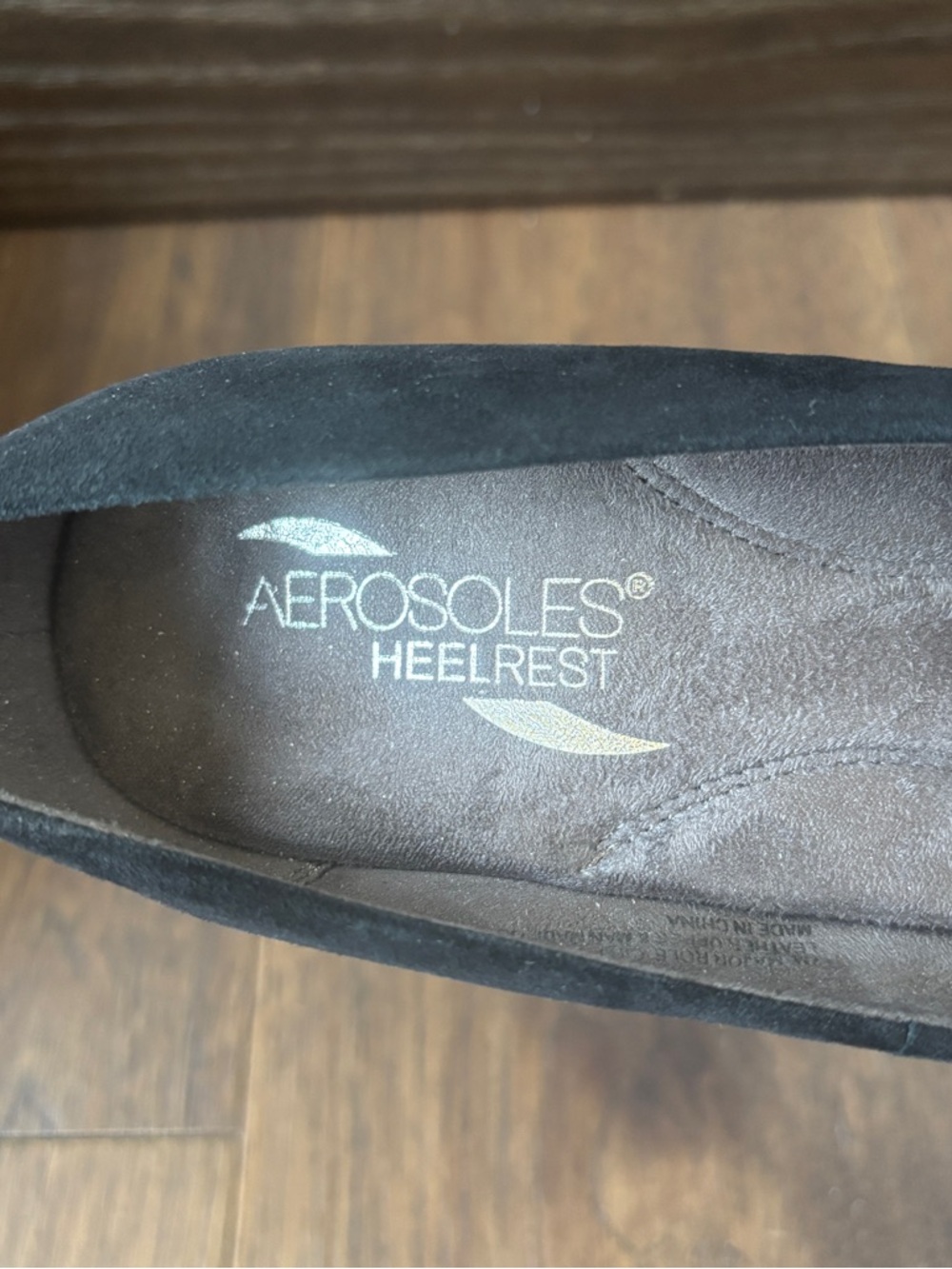 Aerosoles Heelrest Tapestry Black Suede Classic Heels Pumps Women's US 7 - Picture 8 of 9